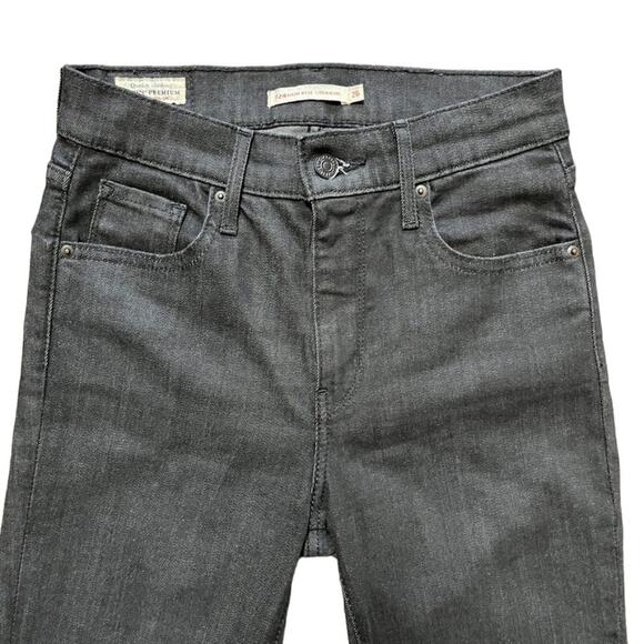 LEVI'S Premium 724 High Rise Straight Hypersoft Jeans in Washed Black SZ 26 - Picture 4 of 12